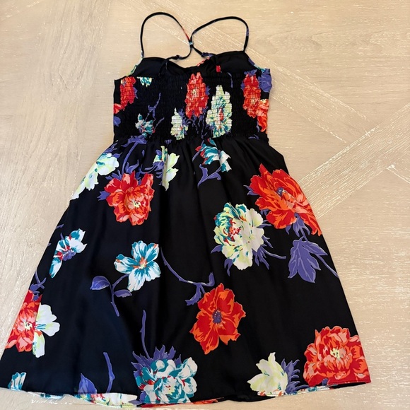 American Eagle Outfitters Red, Purple, Black and White Mini Dress with pockets - Picture 4 of 6